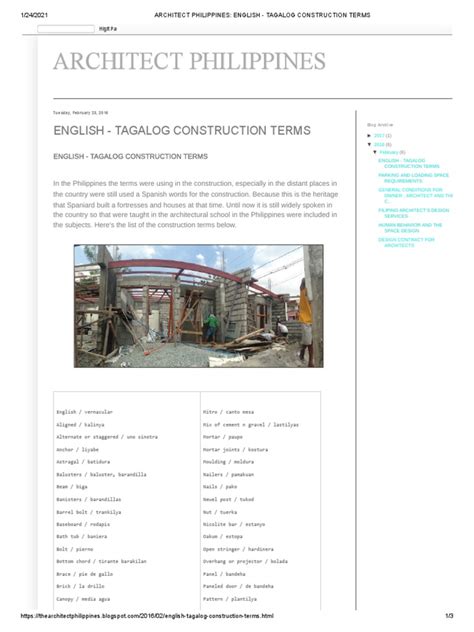 siruho in english construction|Tagalog English Construction Terms .